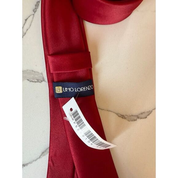 Jacob Anderson Solid Tie - Red Size One Size - Picture 7 of 7